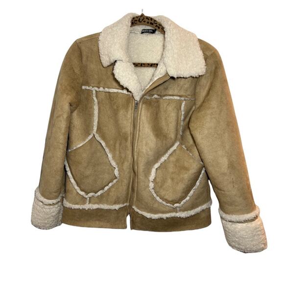 Nasty Gal Faux Shearling Jacket - Picture 1 of 3